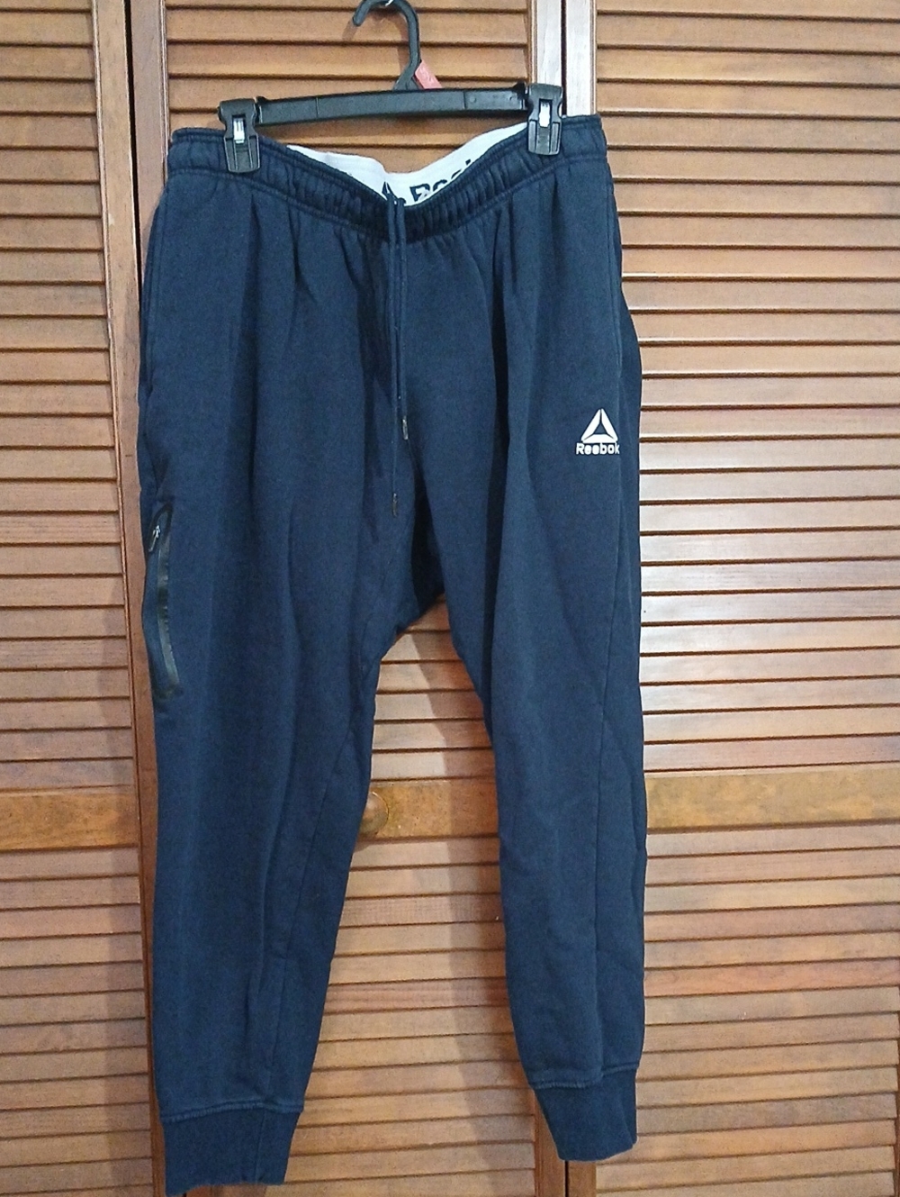 Reebok Men's Dark Navy Drawstring Joggers